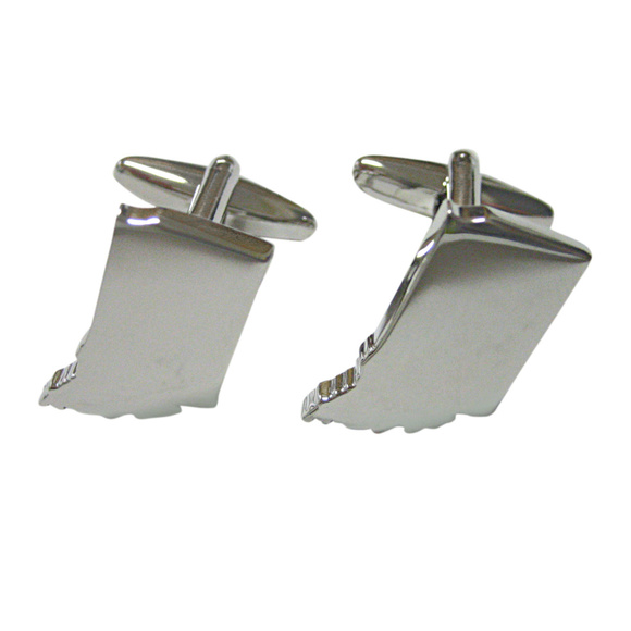 Indiana State Map Shape Cufflinks - Picture 1 of 2